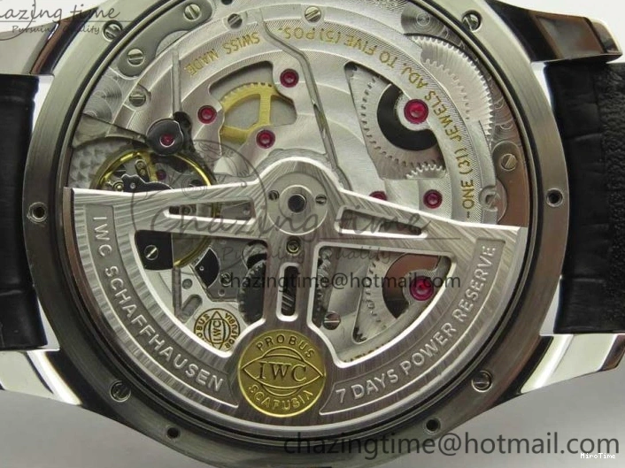 MIROTIME 0316 Portuguese Real PR Real Annual Calendar IW503502 ZF 1:1 Best Edition Blue Dial on Black Leather Strap A Breathable 7152